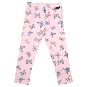 Butterfly Print Leggings - Fairy Tale Pink