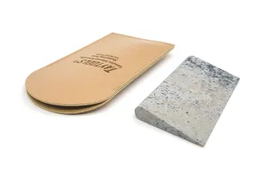 Genuine Arkansas Whetstone Novaculite Slip Sharpening Stones 4" x 2" x 3/8" in Imitation Leather Pouch