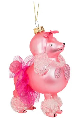 Pink Poodle with Tutu Ornament