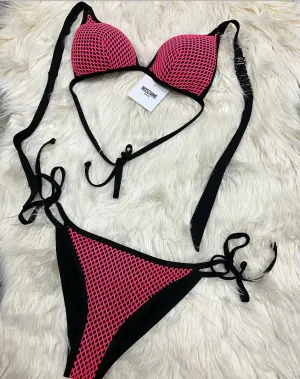 Slip Bikini   Top Bikini Moschino Pink Retato