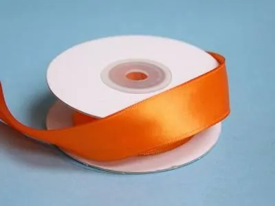 10 Yards 7/8" DIY Orange Wired Satin Ribbon For Craft Dress Wedding