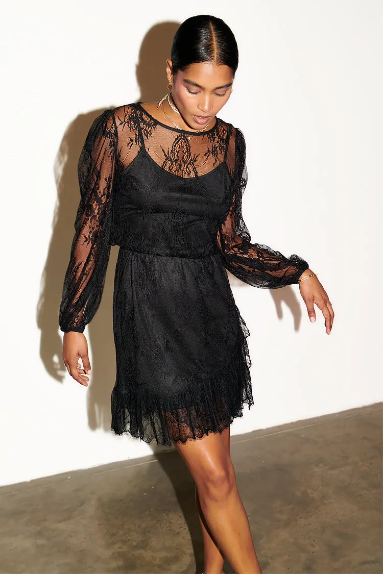 Black Lace Marrakesh Dress