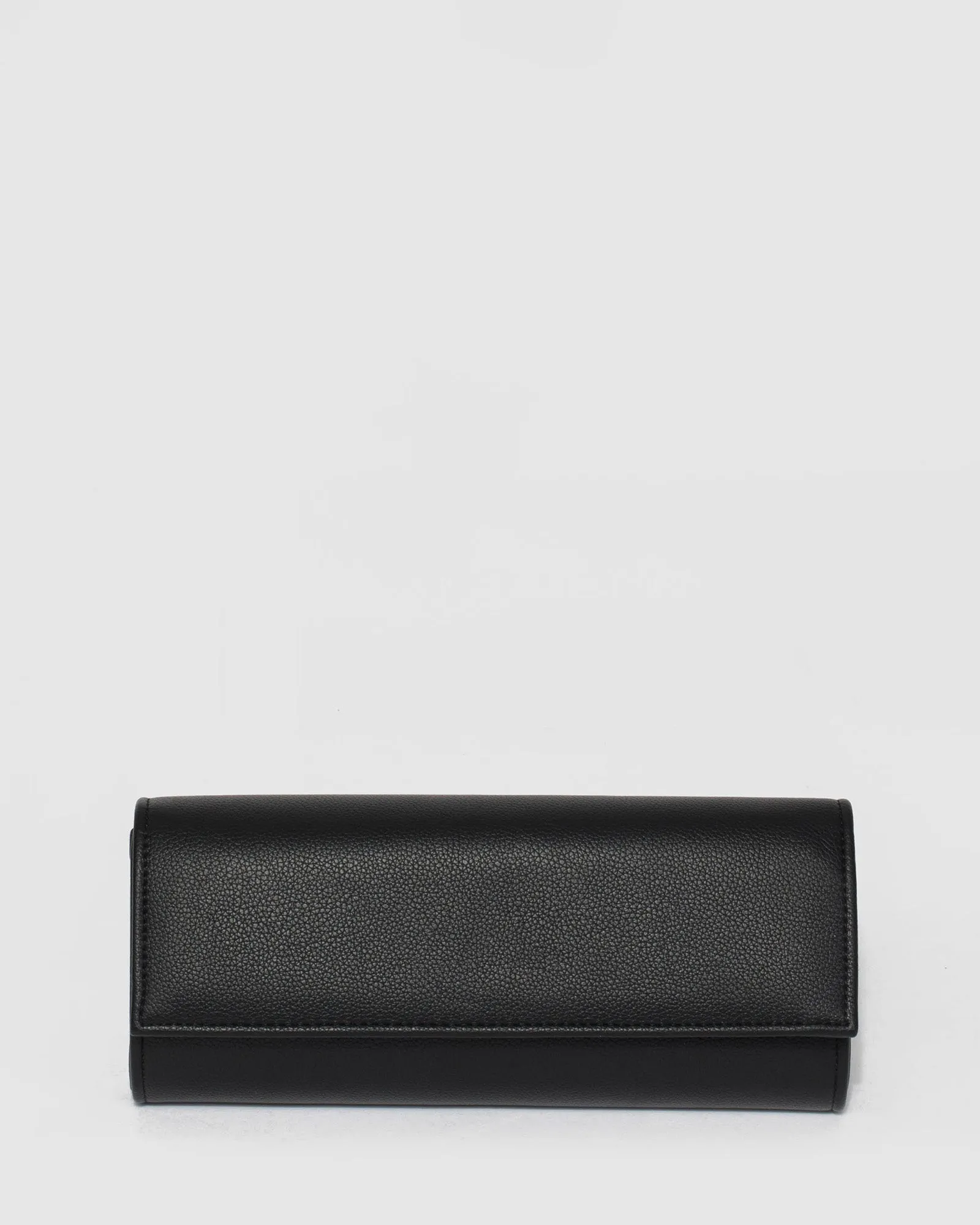 Black Nolene Fold Over Clutch Bag