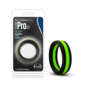 Blush Performance Silicone Go Pro Cock Ring - Black/Green