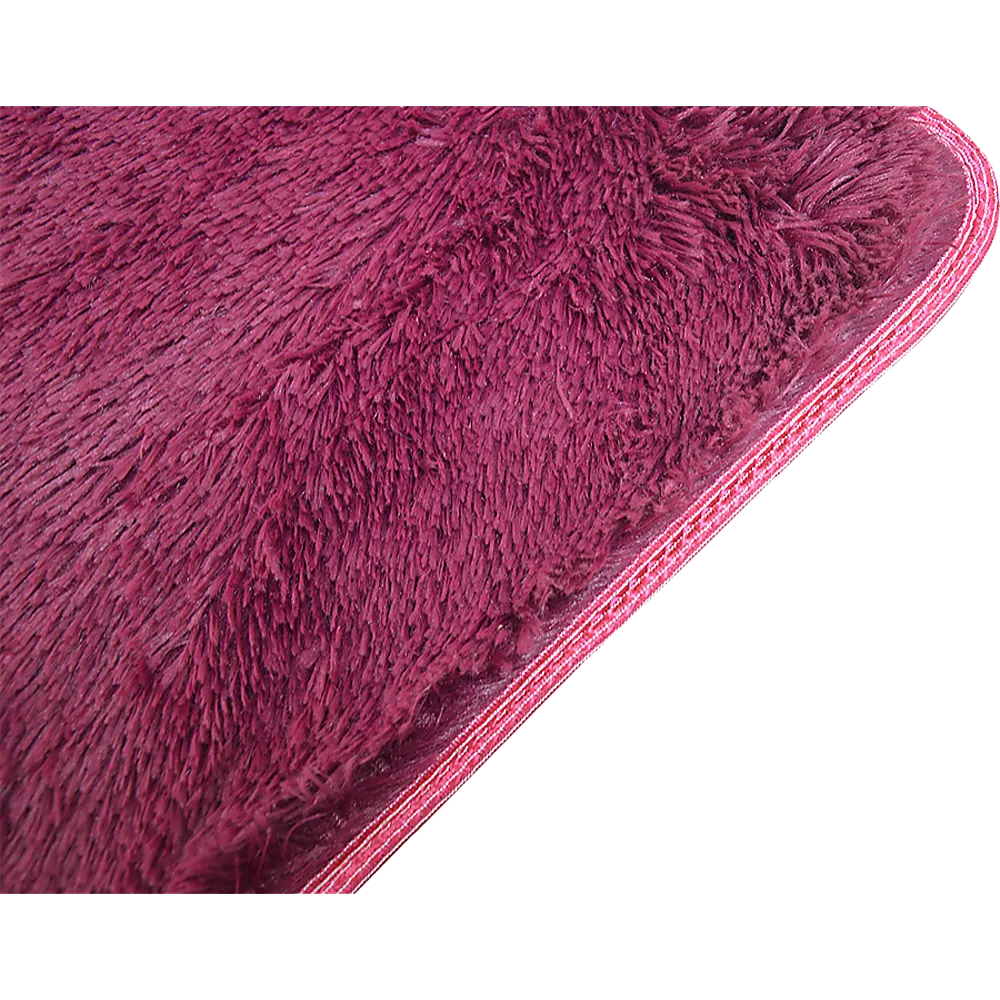 Burgundy Shaggy Rug, 230x200cm, Non-Slip, Polyester, Randy & Travis