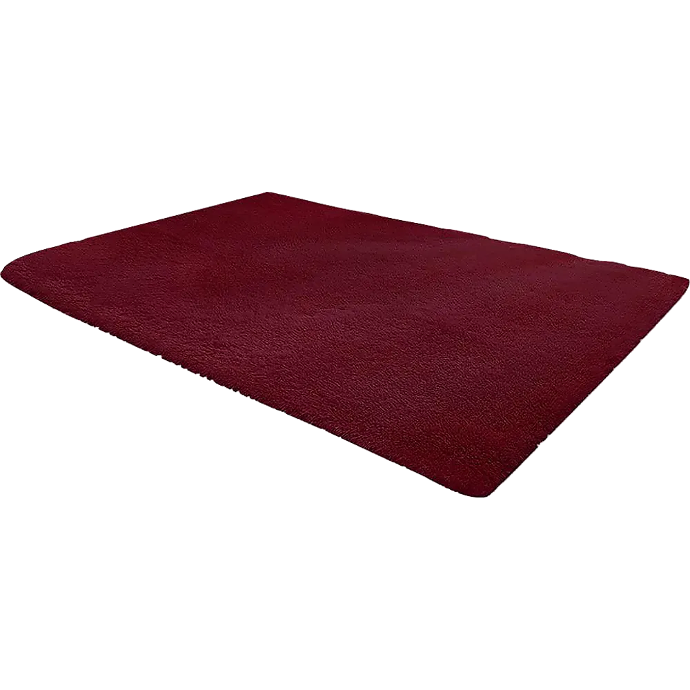 Burgundy Shaggy Rug, 230x200cm, Non-Slip, Polyester, Randy & Travis