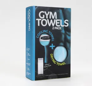 Gym Towel 2 Piece Set Aqua