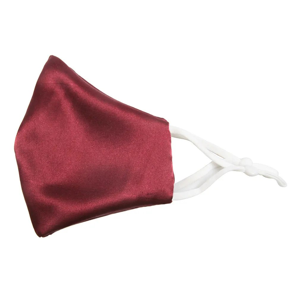 Lisette Burgundy Silky Satin Fashion Mask