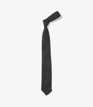 Necktie – Black Polyester Lightweight Fake Suede