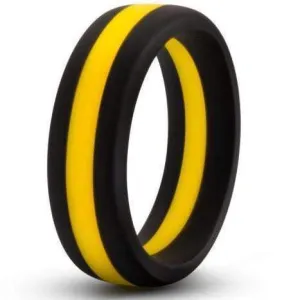 Performance Silicone Go Pro Cock Ring  - Black & Yellow