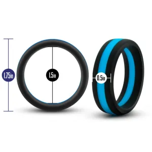 Performance - Silicone Go Pro Cock Ring -  Black/blue/black