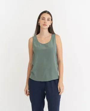 Silk Scoop Neck Tank